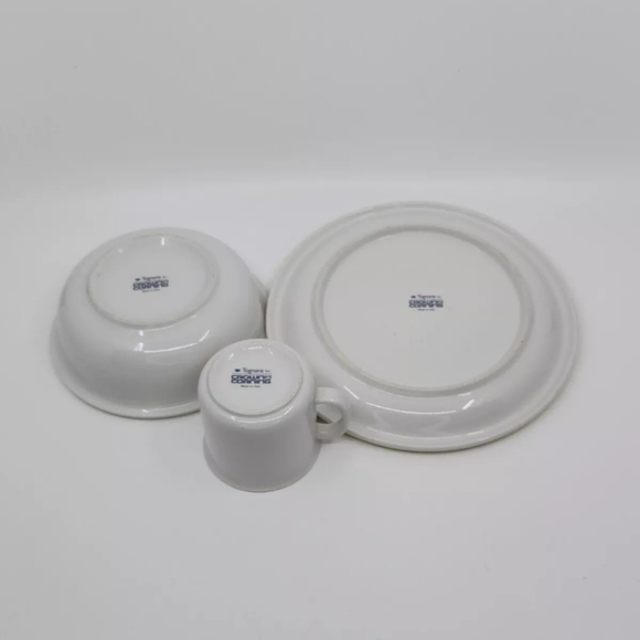 Vtg Tognana Crown Corning Italian  Pottery 3 Pc Child's Place Setting Choo-Choo - Picture 8 of 10
